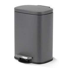 Changsin Living 昌信生活 FRANCO Select 靜音腳踏式垃圾桶 方形 5L, 深灰色