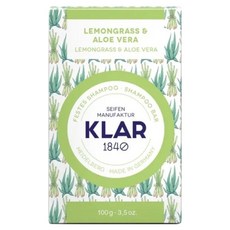 KLAR SEIFEN 德國 賦活保濕植萃洗髮皂 檸檬草&蘆薈, 100g, 1個