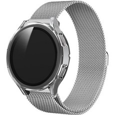 LIMSTAIL 智慧型手錶金屬錶帶+全包覆錶殼, 銀色