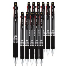 Java Pen Oily Pen Jet 3 Ball M 0.7mm, 金屬黑, 12件