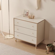 파로마 리디아 서랍장 방문설치, 오크화이트, 3단
