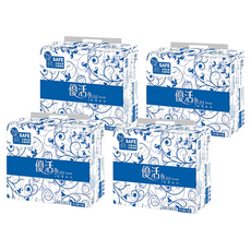 LIVI 優活 SMART抽取式衛生紙，100抽，使用優質紙漿製成, 10包, 4袋