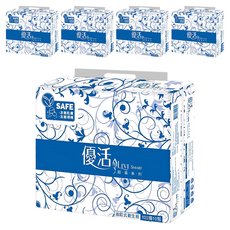 LIVI 優活 SMART抽取式衛生紙，100抽，使用優質紙漿製成, 10包, 5袋