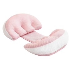 好眠貝殻枕 多功能U型托腹抱枕 送輔助枕 孕期緩解腰腹部壓力 產後可做哺乳枕使用 帶娃使用360度包圍防墜落 可拆解當作靠枕使用, 玫瑰粉