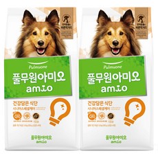 풀무원아미오 강아지 건강담은 식단 기능성 사료, 시니어, 1.8kg, 2개