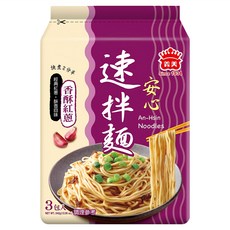 義美 安心速拌麵 香酥紅蔥 114g, 3包