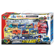 타요 레스큐 스페셜 꼬마버스 친구들 풀세트 작동완구, 혼합색상, 1개