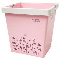 JUSKU 佳斯捷 小花草集收納箱 6406, 粉紅色, 1個