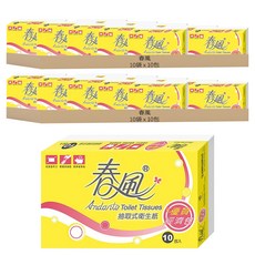 春風 抽取衛生紙 雙層 100張, 10包, 20袋