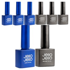 Jello Jello 透亮上層膠 10ml+霧面上層膠10ml, 單色, 4組
