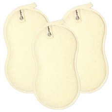 Oceantowel 兒童棉混紡搓澡巾, 單色, 3個, 1入