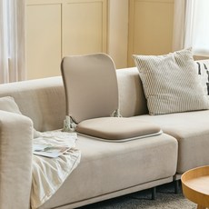 듀오백 온돌 폴딩형 메쉬 좌식의자 D910, 베이지, 1개