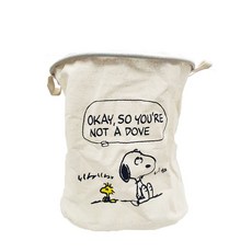 SNOOPY 史努比 帆布收納箱 筒型 SP-1617-3, 鬥嘴, 1個