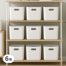 BONOHOUSE Locos收納箱收納籃, 奶油白, 6個