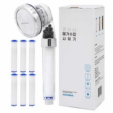 Kosina 兆水壓 3 功能 spa 水淋浴 + 過濾器 6p, 1套, 白色