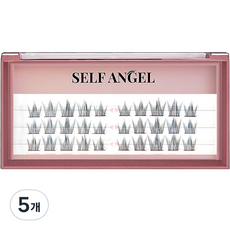 셀프천사 롱기둥 가닥 부분 연장 인조 속눈썹, 5개, 롱기둥 W형