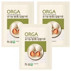 올가홀푸드 유기농 생 찹쌀가루, 350g, 3개