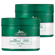 브이티코스메틱 시카 마일드 토너 패드, 60개입, 2개