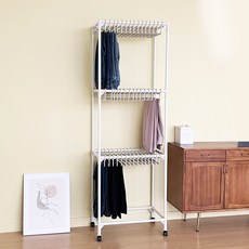 뱅크 바지걸이 일반타입 3단, 화이트