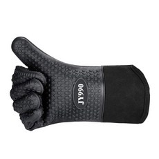 免費女士 990 加熱塊矽膠廚房烤箱矽膠手套, 黑色的, 1個