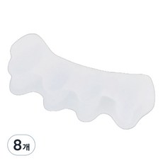 暖心小舖 矽膠美甲腳趾分離器 腳趾環 半透明, 8個