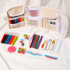 貓頭鷹鉤針工具袋, 混色, 1套