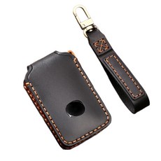 Hallmo 頭層牛皮手工製作新款遙控鑰匙包 馬自達用