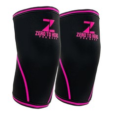 제로투히어로 네오프렌 팔꿈치보호대 2p, 1세트, Black + Pink