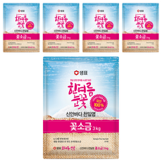 샘표 한여름눈꽃 꽃소금, 3kg, 5개