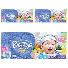 BEFFYS 貝碧思 韓國製 Motion Fit 好動褲型尿布 13~18kg, XL, 108片