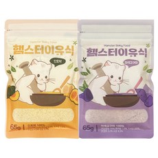 허니팜 햄찌맘마 이유식 단호박 + 자색고구마 세트, 65g, 2개
