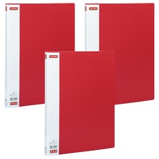 Lan CHYn 連勤牌文具 LC-512-1 R PP 彈簧夾(右上) 文件夾 穩固耐用 辦公學習必備, 紅色, 3入