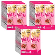 glico 格力高 Pocky 百奇草莓口味餅乾棒 酥脆香甜 獨立包裝方便分享, 19g, 30盒