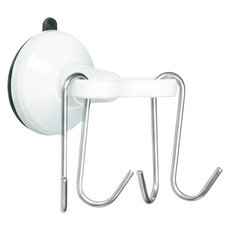 dipper 強力吸盤壁掛 雙掛勾套組 中 70g, 1套, 白色