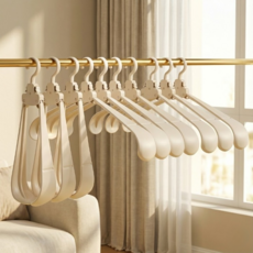 Erbo 防皺折疊衣架, 50個, 米色
