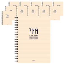 톡톡팬시 7mm라인 스프링노트, 아이보리, 12개입