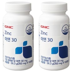 GNC 아연30, 100정, 2개