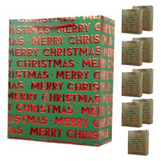 Good given 聖誕3D燙金購物袋, 綠色