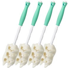 hibee 頂級奶瓶清潔刷 直式, 薄荷綠, 4個