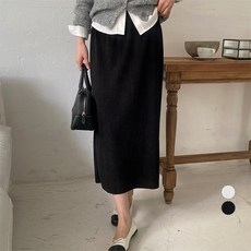 afinar 女款燈芯絨鬆緊腰長裙