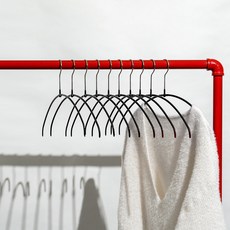 MAWA 防滑輕質弧形衣架, 黑色, 10個