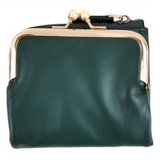 羊皮9卡位2折口金包短夾女夾 LH937