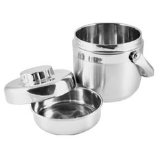 Recona 304不鏽鋼雙層直型保溫提鍋 堅固耐用, 14cm, 銀色, 1個