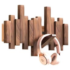 Lala工房 現代風室內裝潢4鉤壁掛衣架, 胡桃木色, 1個