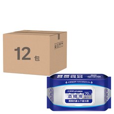 Let-Green 立得清 酒精擦濕巾, 70張, 12包