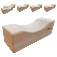 HINOKI ART 頂級扁柏實木方型木枕 大, 混合色, 6個