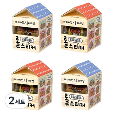 조선문방구 곰돌곰돌곰돌희 롤 스티커 2종 x 2p 세트, 혼합색상, 2세트