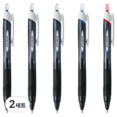 Uni 三菱 JETSTREAM 按壓式原子筆 SXN-150 1mm 黑色 3入 + 藍色 + 紅色 組合, 黑色, 藍色, 紅色, 2套
