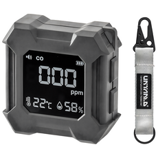 VENDICT Untam.D系列 車宿露營瓦斯一氧化碳洩漏偵測器掛繩套組 UTM-CD1A, 1個, 灰色