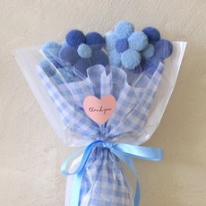 Scent Basket 人造棉花糖花束, 天空藍, 1個